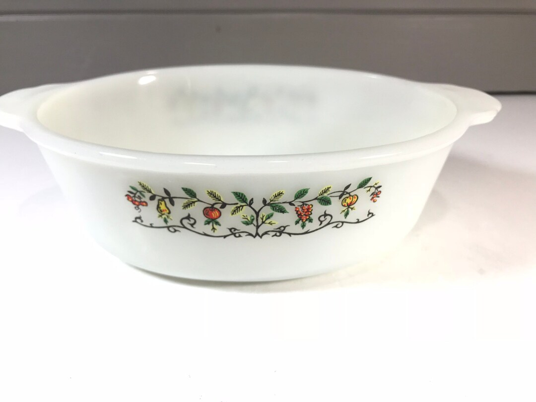 Fire King Casserole Dish Fire King Baking Dish White Etsy