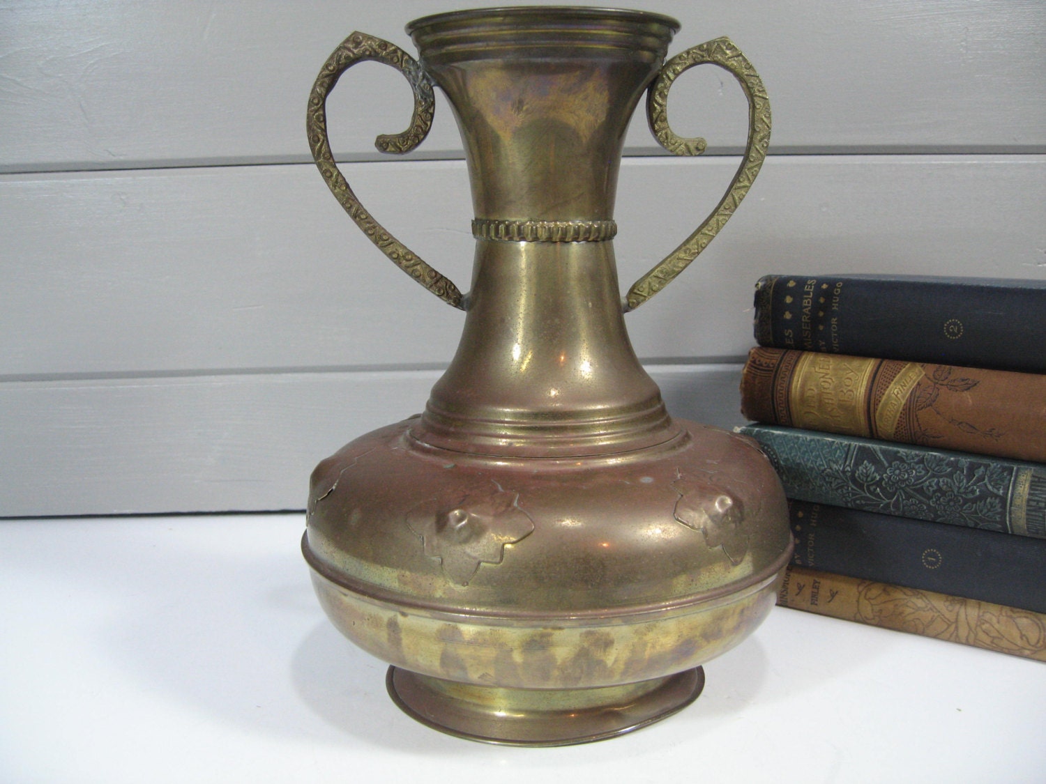 Vintage Brass Vase Large Moroccan Brass Urn Etsy