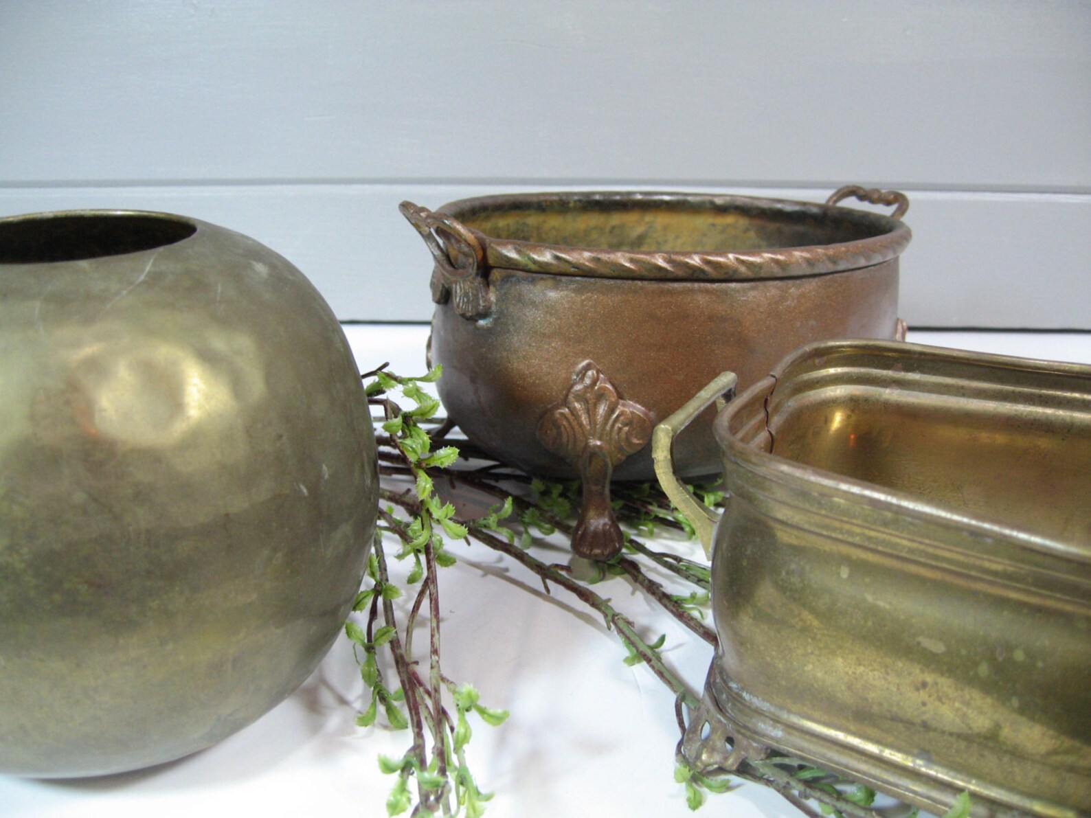 Brass Planter Collection Brass Pots Planters Brass Bowls Etsy