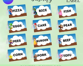 Mario Food Tent Kids Birthday Party Decor sm1