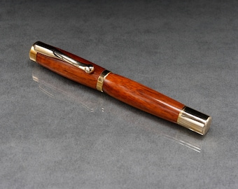 Cinnamon wood Fountain Pen with Gold plated trim