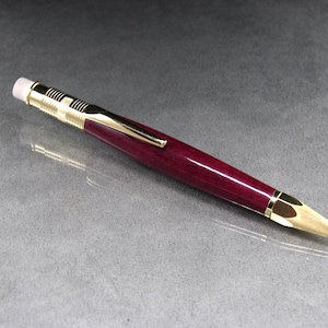 Purpleheart wood Mechanical Pencil with Gold plated trim