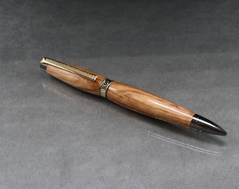 Beli Wood Mogul Pen with Gunmetal & Gold plated trim