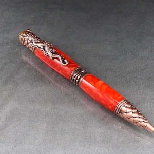 Lava Flow Juma acryl drakenpen met antieke koperen afwerking
