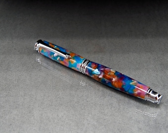 Heather Acrylic Fountain Pen with Chrome plated trim