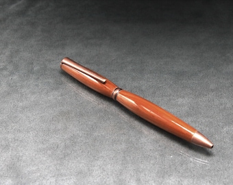 Cedar wood Slim Pen with Antique Copper trim