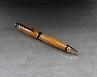 Lignum Vitae wood Cigar pen with Gold plated trim