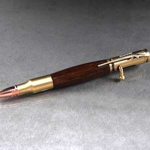 Surinaamse Ironwood Bolt Action-pen met antiek messing afwerking