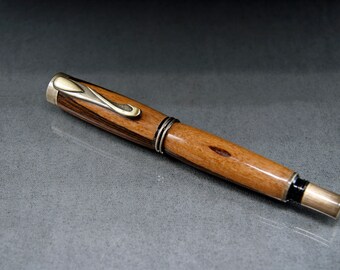 Bocote wood Fountain Pen with Antique Bronze trim