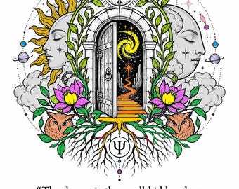 Arte digital - Cita de Carl Jung sobre los sueños: Psique, alma, puerta oculta