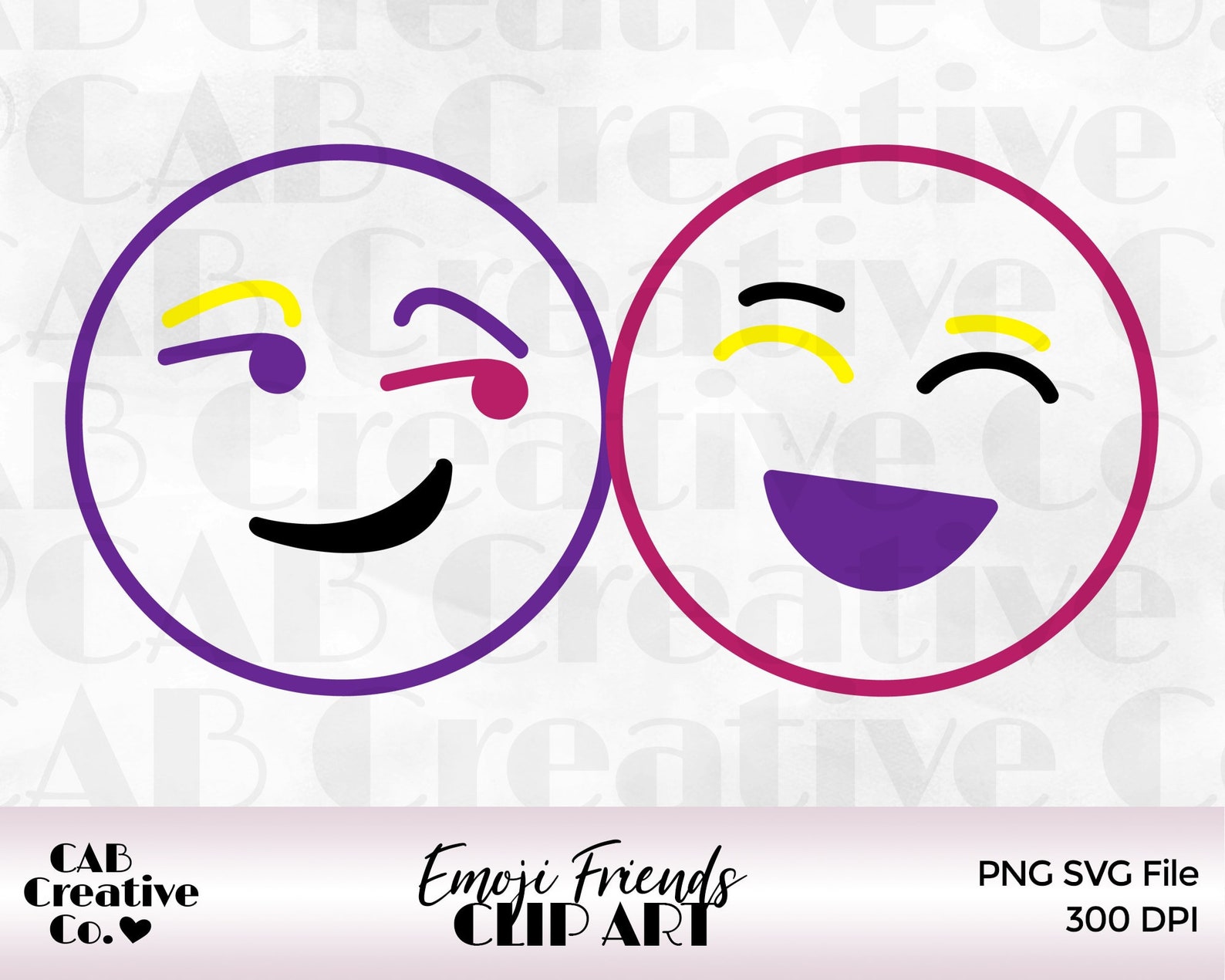 Emoji Friends Clip Art Emoji Clipart Emoji Svg Friends | Etsy