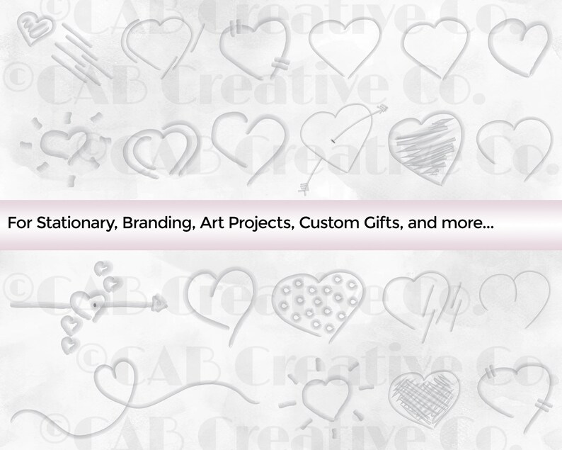 Download Watercolor Hearts Clip Art Collection Hearts Heart Svg Etsy