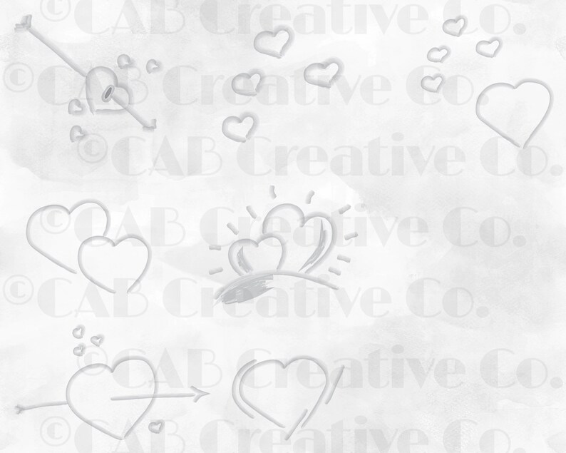 Download Watercolor Hearts Clip Art Collection Hearts Heart Svg Etsy