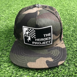 Camo Trucker Hat: The Heroes Project Patch, Tactical Streetwear Cap