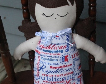 Political doll-Republican party doll,red white and blue, voting time, presidential campaign doll,Election doll,political christmas gift