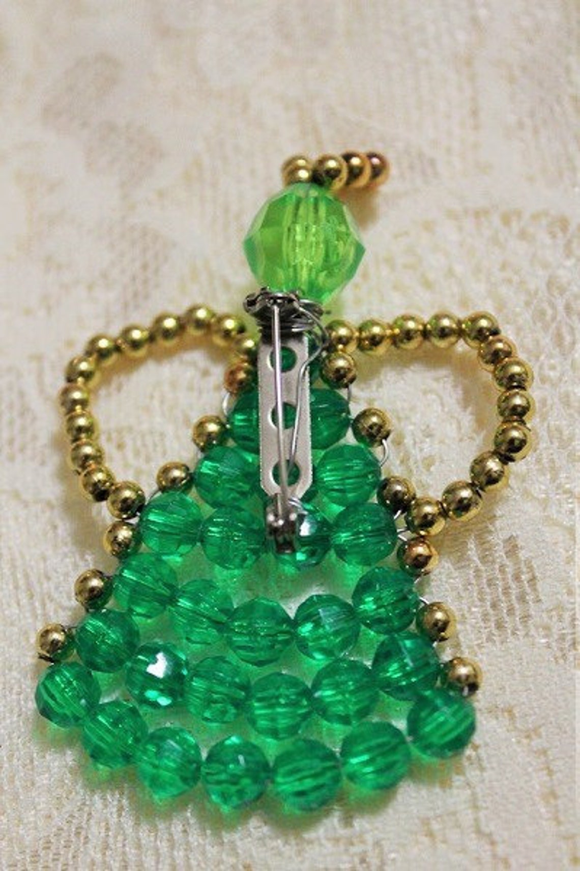 Beaded Angel Green Christmas AngelHeavenly AngelHandmade Etsy