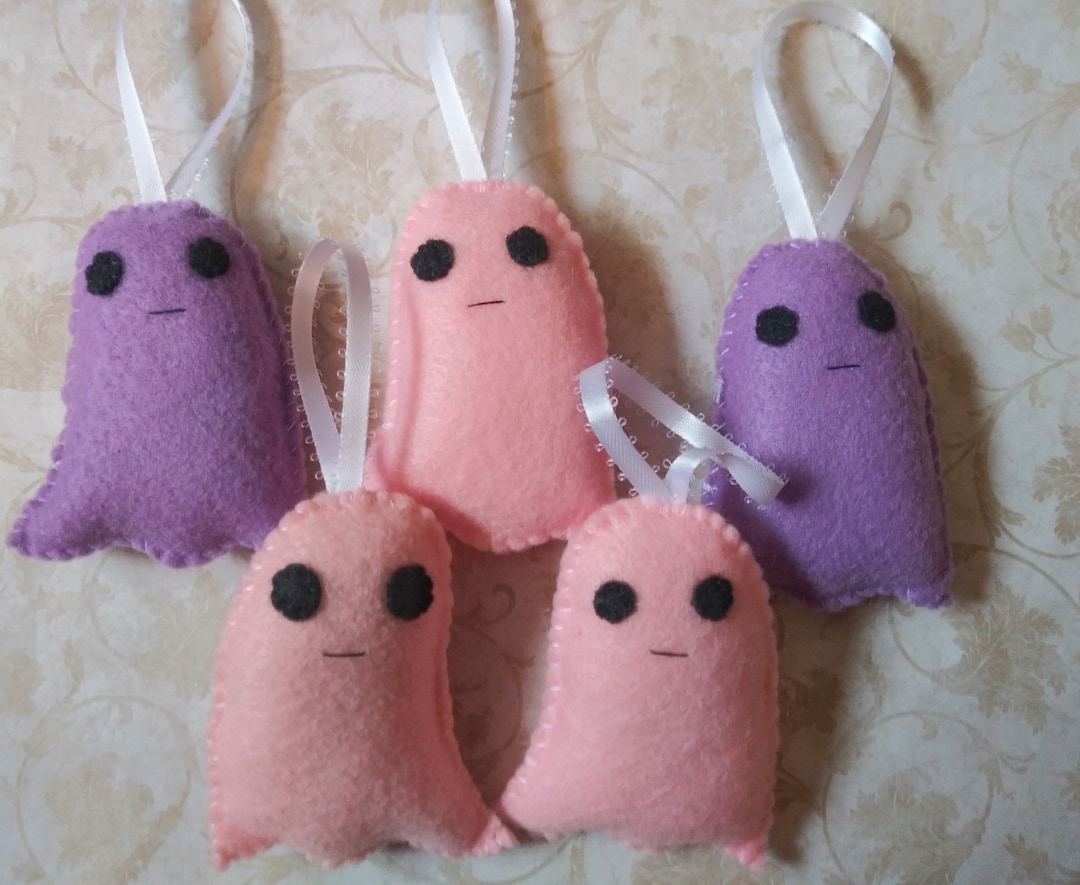 Ghost Ornamentspastel Colored Ghostiespink and Purple Ghost Halloween Ornamentsghost Decor