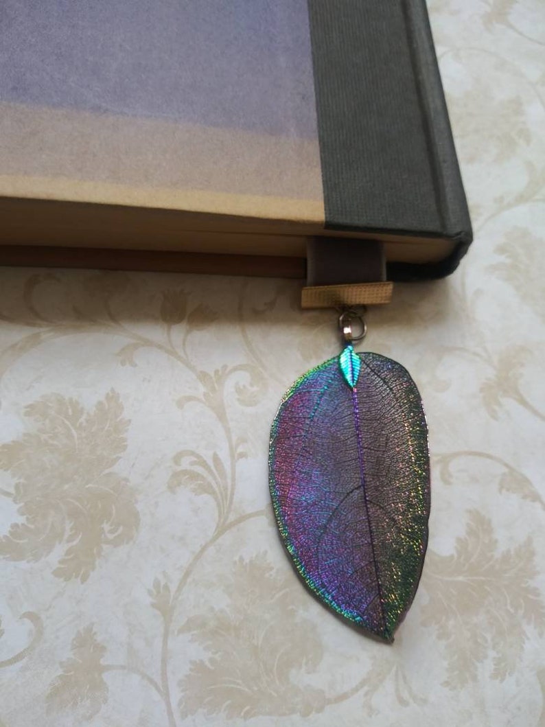 Cicada velvet bookmark-nature bookmark-cicada and leaf-book lovers gift bild 5