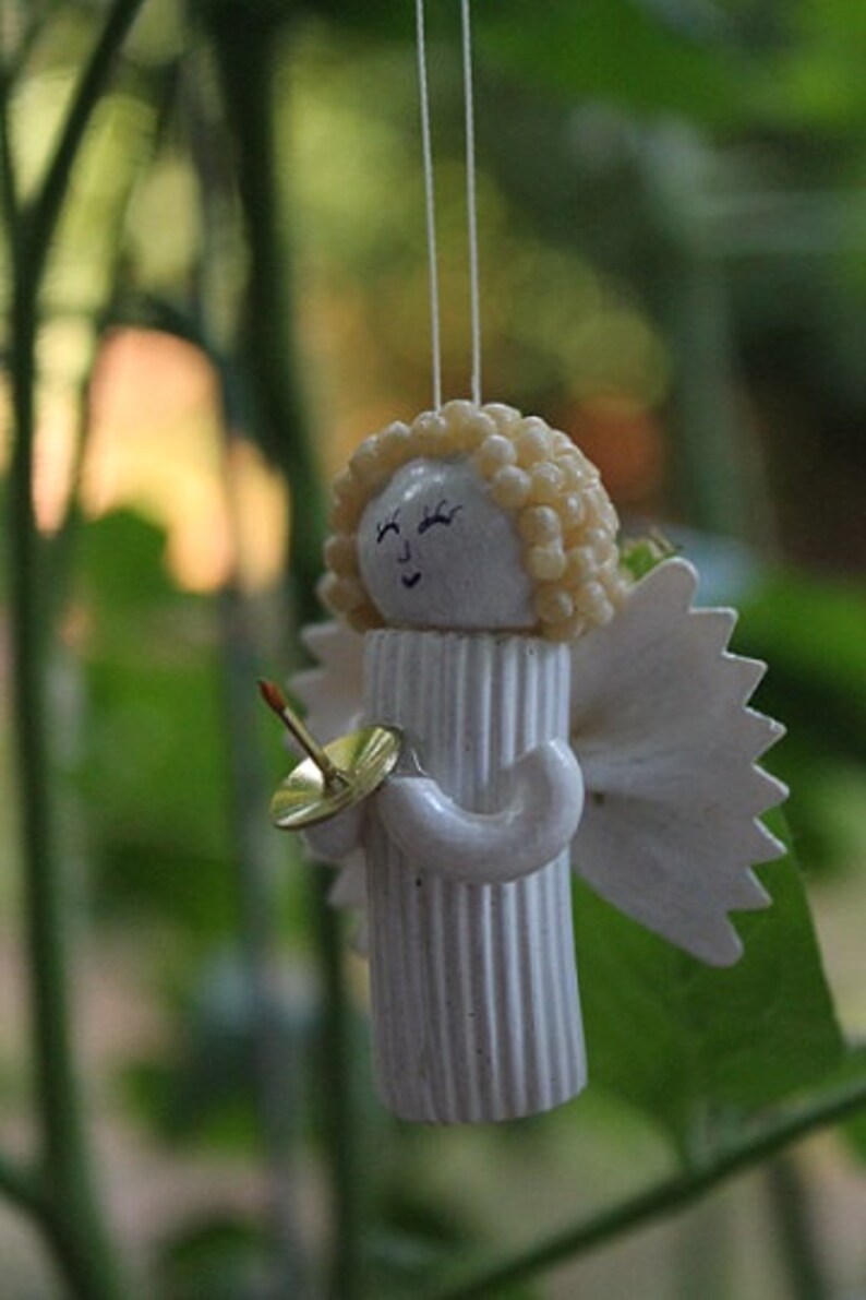 Pasta Noodle Angel ornament handmade Christmas ornaments Etsy