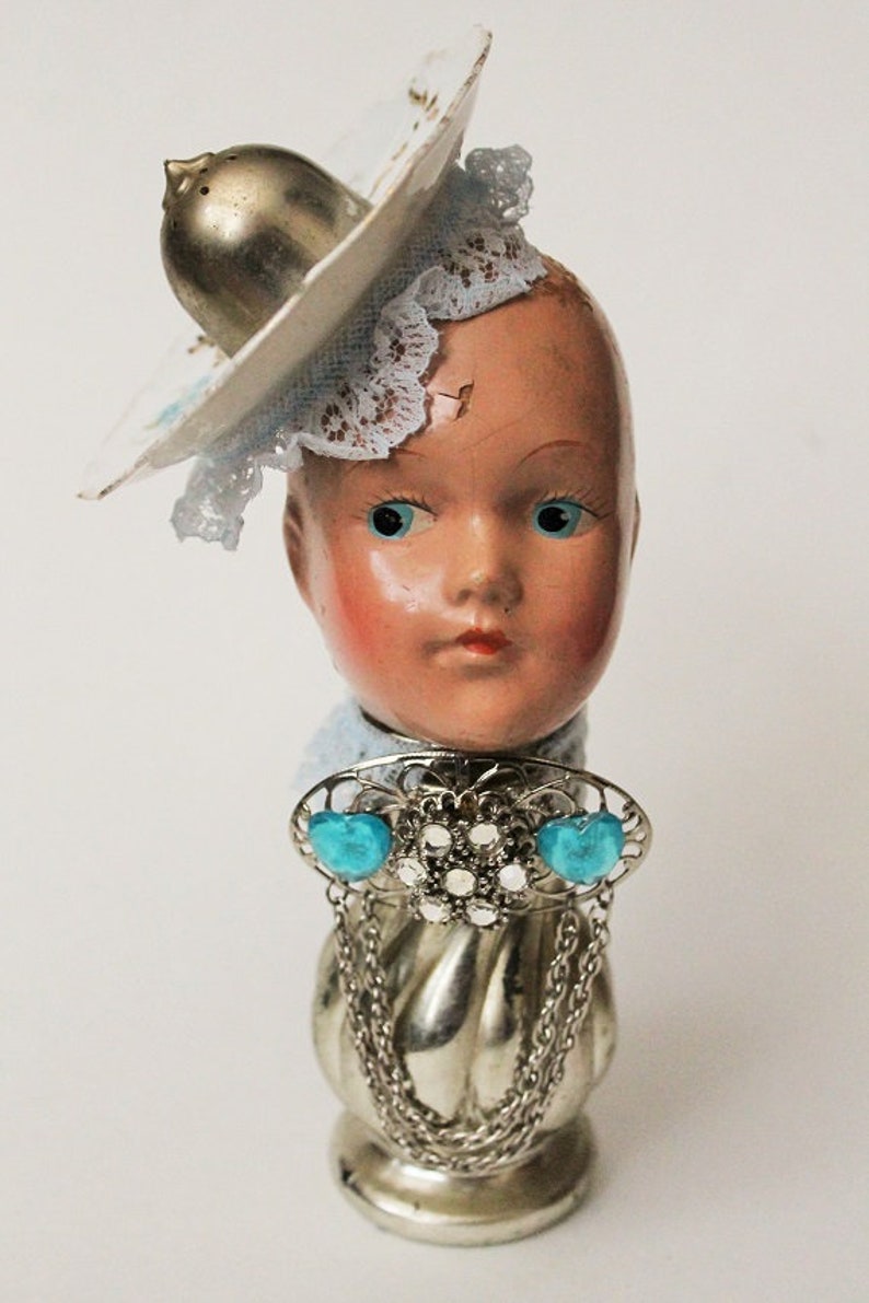 Salt Shaker Assemblage dollHandmade Assemblage DollKitchen Etsy