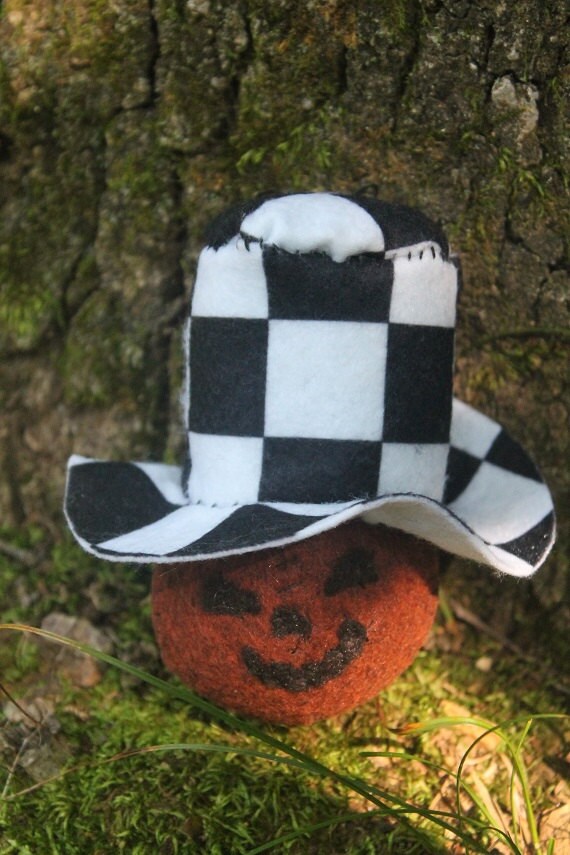 Creepy Pumpkin With Top Hat Ornament Jackolantern Etsy
