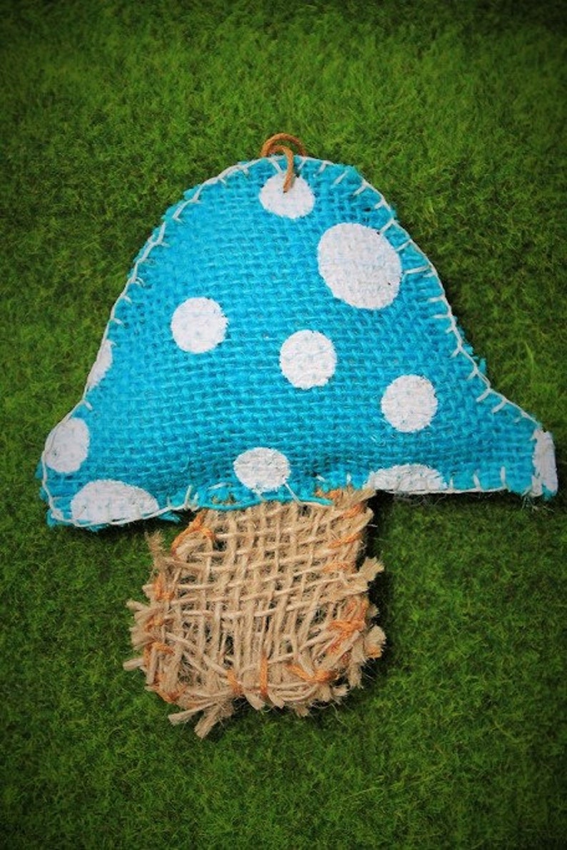Handmade Mushroom Ornamentsburlap Etsy