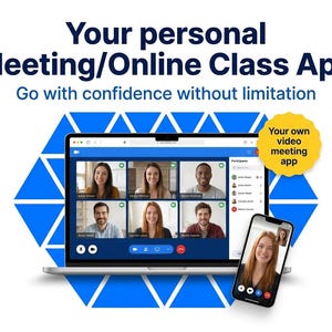 Personal Video Meeting & Online Classroom Web App With Whiteboard