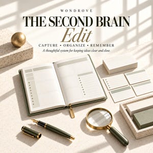 Second Brain Edit Planner, Brain Dump Organizer, ADHD Productivity (Digital Download)