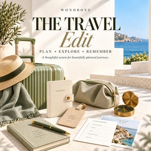 Reiseplaner zum Ausdrucken, Reiseroute & Urlaubstagebuch, GoodNotes-Download