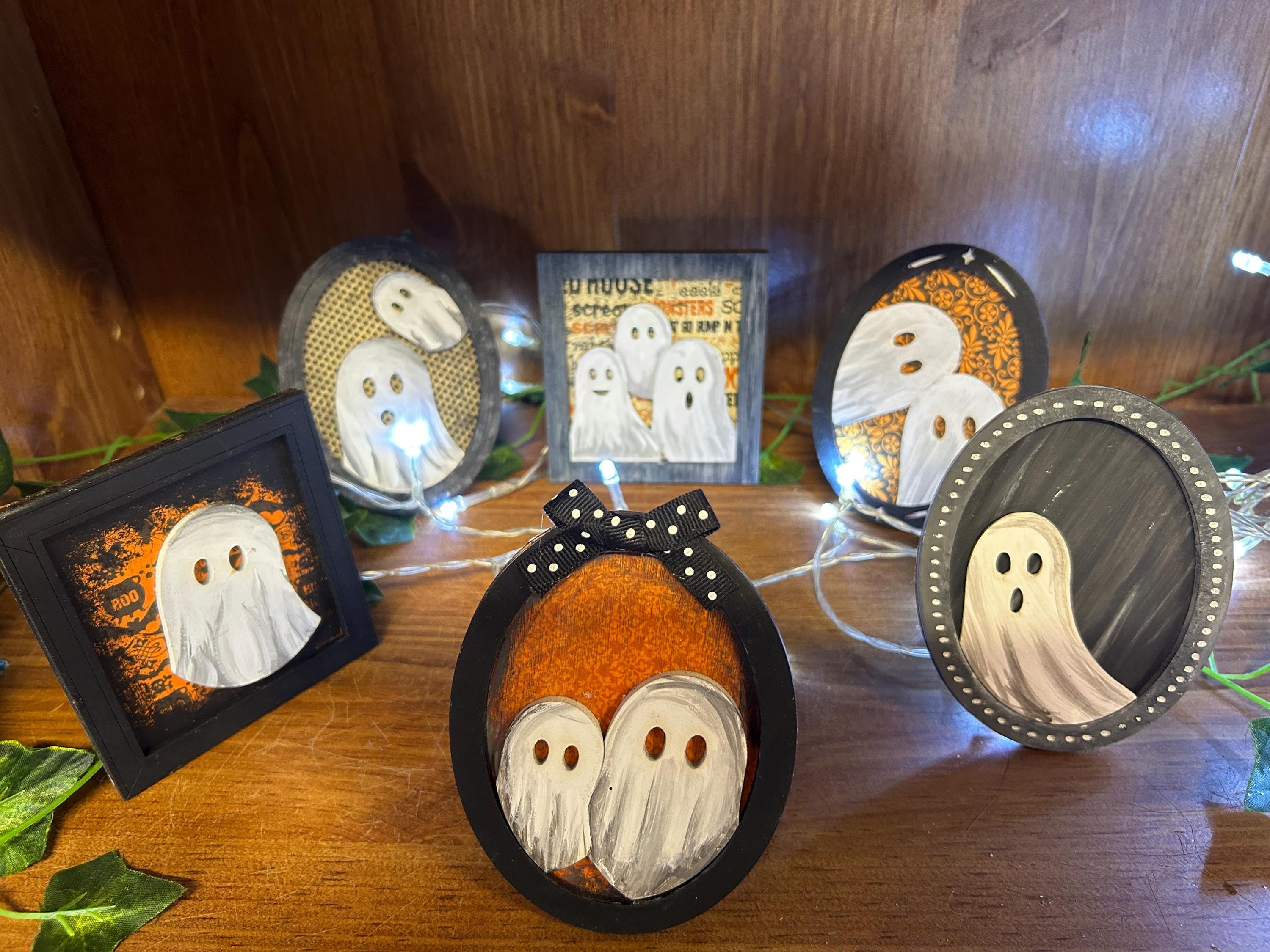Ghost Mini Frames with Stands---DIGITAL FILE--- SVG File (other formats are available upon request)