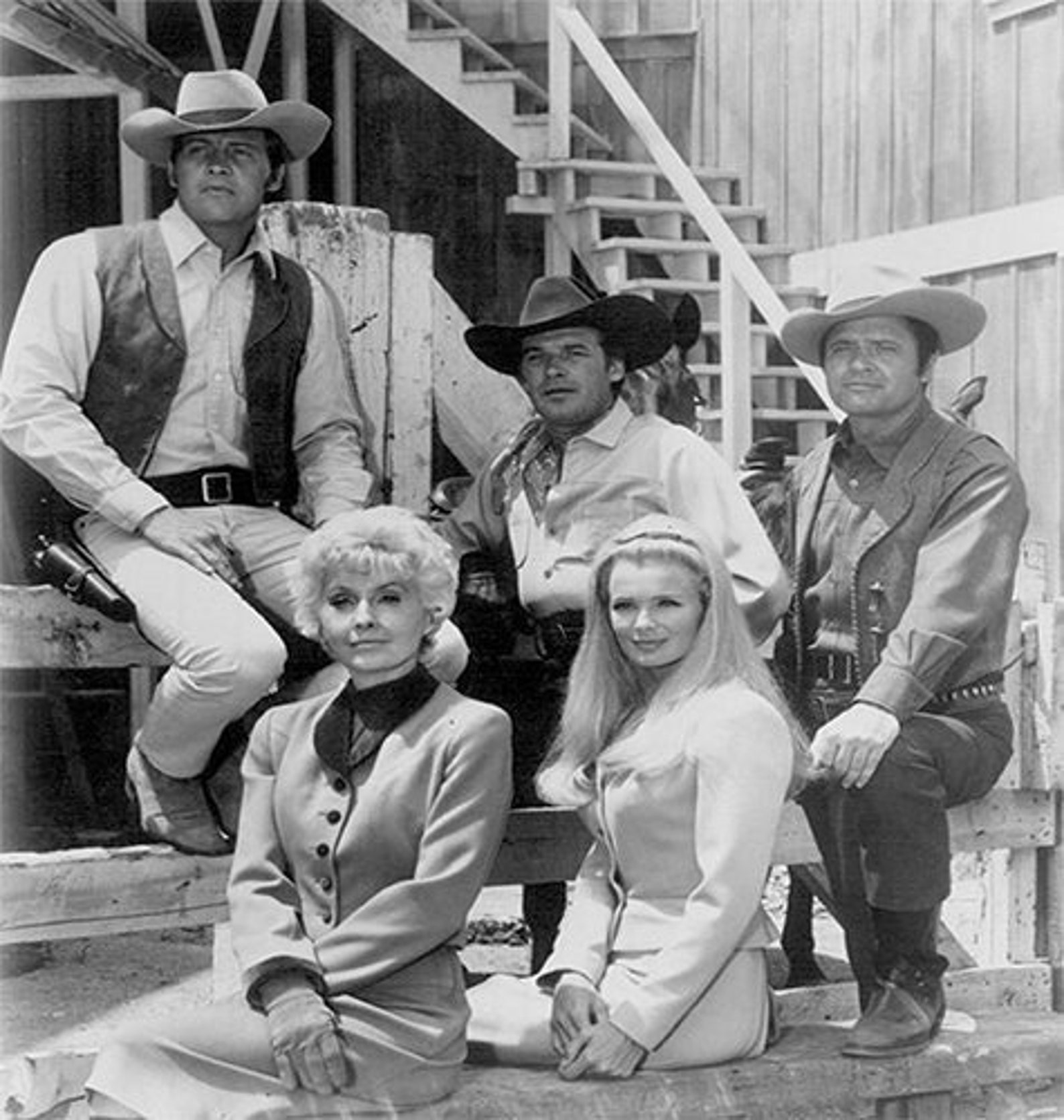The Big Valley Cast Lee Majors, Peter Breck, Richard Long, Barbara