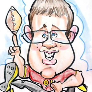 Custom Sports Caricature Football/Baseball/Basketball/Soccer/Hockey/Golf/Any Sport A Hand Made Cartoon from your Photograph image 2