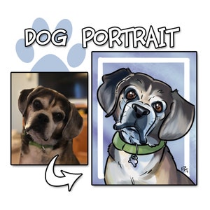 Dog Caricatures - Cartoon Pet Portrait