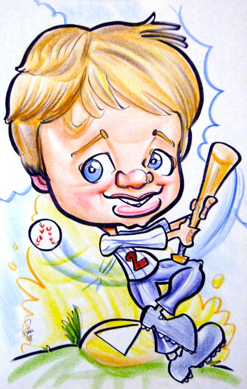 Custom Sports Caricature Football/Baseball/Basketball/Soccer/Hockey/Golf/Any Sport A Hand Made Cartoon from your Photograph image 3