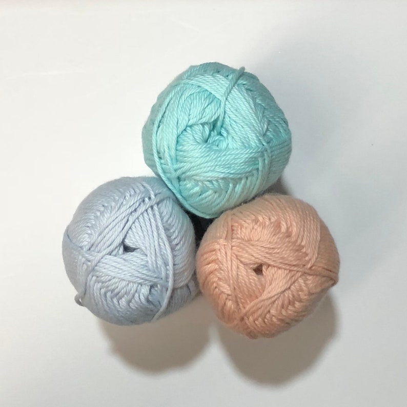 - I Love This Cotton Yarn by Hobby Lobby Warm BLUSH Pastel Palette AQUA Solid Pale DENIM 3 skeins
