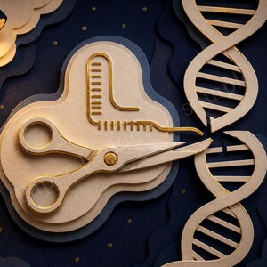 CRISPR Cas9 Pappersutskrift Digital nedladdning Klassrumsvetenskapsaffisch Genetisk saxkonst