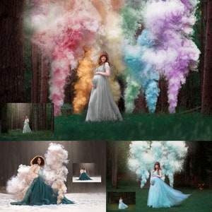 Colorscape - Smoke Bomb Overlay Collection for PS & PSE - Photoshop Smoke Bombs - Smoke Overlays - Photoshop Composites