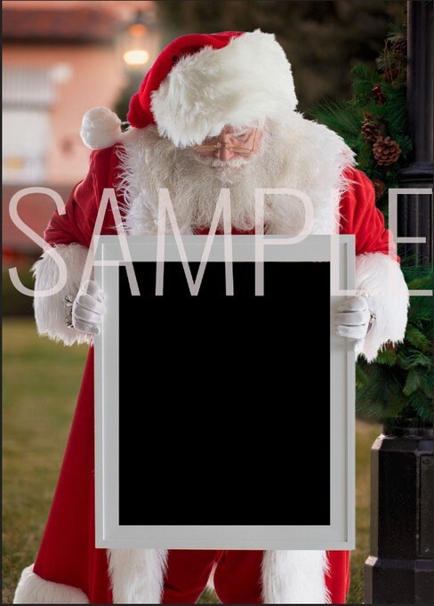 Santa Frame Background INSTANT DOWNLOAD - Santa With Frame Digital Background for PS & Pse ...