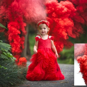 INSTANT DOWNLOAD - Smoke Bomb - Smoke Bomb Overlay for PS & Pse - Photoshop Overlays - Smoke Bomb Overlays- Photoshop Composites - Red