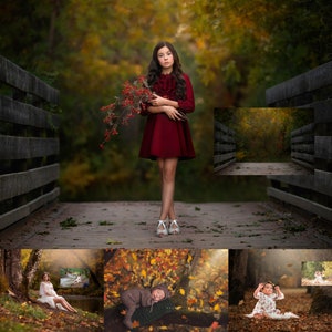 October Muse - Fall Digital Background Collection for PS & PSE - Digital Backdrops - Fall Backdrops - Photoshop Composites
