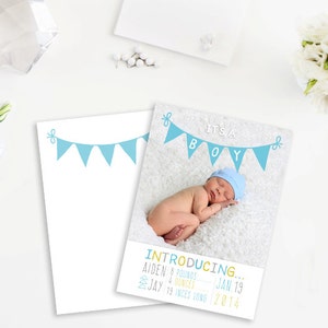 INSTANT DOWNLOAD - It&#39;s A Boy - Baby Announcement Marketing Templates