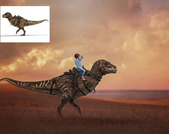 T-REX OVERLAY para Ps e Pse - Imagem de dinossauro Tiranossauro - Photoshop - Composto