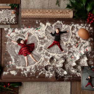 INSTANT DOWNLOAD - Baker's Angels - Flour Angels Digital Background for Ps & Pse - Holiday Digital Backdrops - Christmas Digital Backdrops