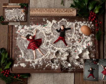 INSTANT DOWNLOAD - Baker's Angels - Flour Angels Digital Background for Ps & Pse - Holiday Digital Backdrops - Christmas Digital Backdrops