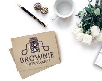 INSTANT DOWNLOAD - Vintage Brownie Camera – Studio Logo for Photoshop and PSE