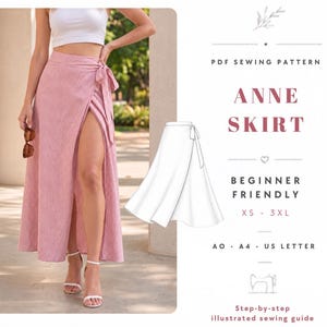 Maxi Skirt Pattern | Wrap Skirt Pattern | Women Sewing Pattern | Sewing Patterns | Easy Skirt Sewing pattern | Maxi Wrap Skirt Pattern