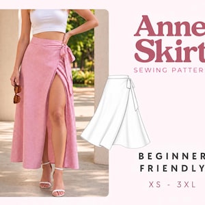 Maxi Skirt Pattern | Wrap Skirt Pattern | Women Sewing Pattern | Sewing Patterns | Easy Skirt Sewing pattern | Maxi Wrap Skirt Pattern