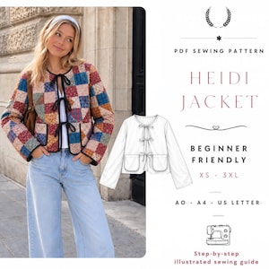 Jacket Sewing Pattern | Coat Pattern | Sewing Patterns | Jacket Pattern | Women Sewing Pattern Jacket Coat | Beginner Jacket, Quilted Jacket