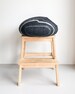 Charcoal river stone felt cat bed cave safe kitty house 