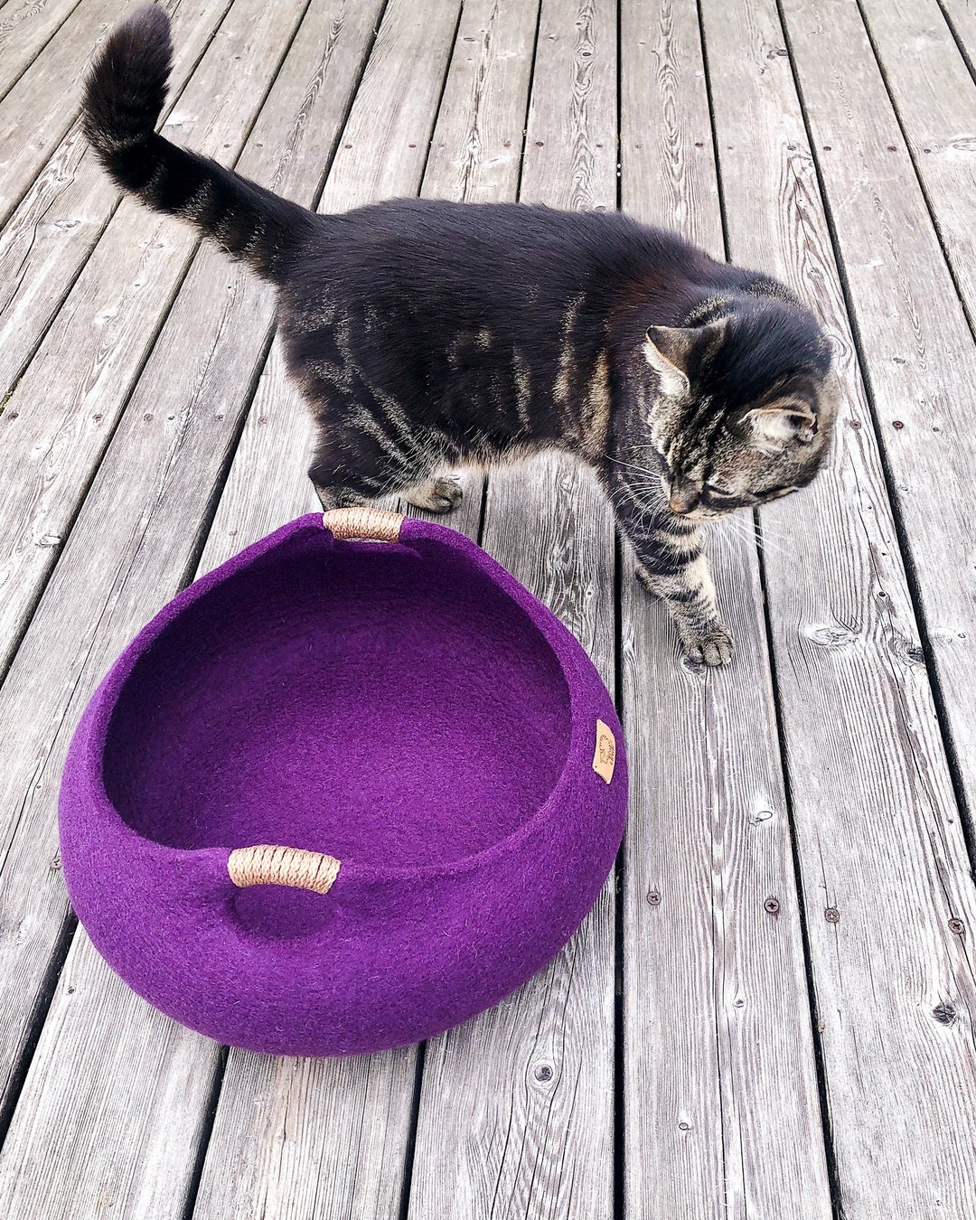 20 Various Colors Cat Bed/cat House/cat Cave/basket Felted Cat Etsy